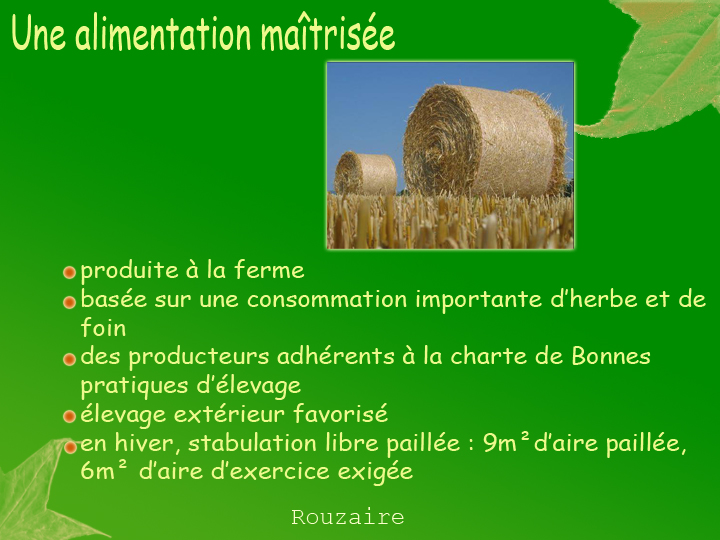 alimentation maîtrisée